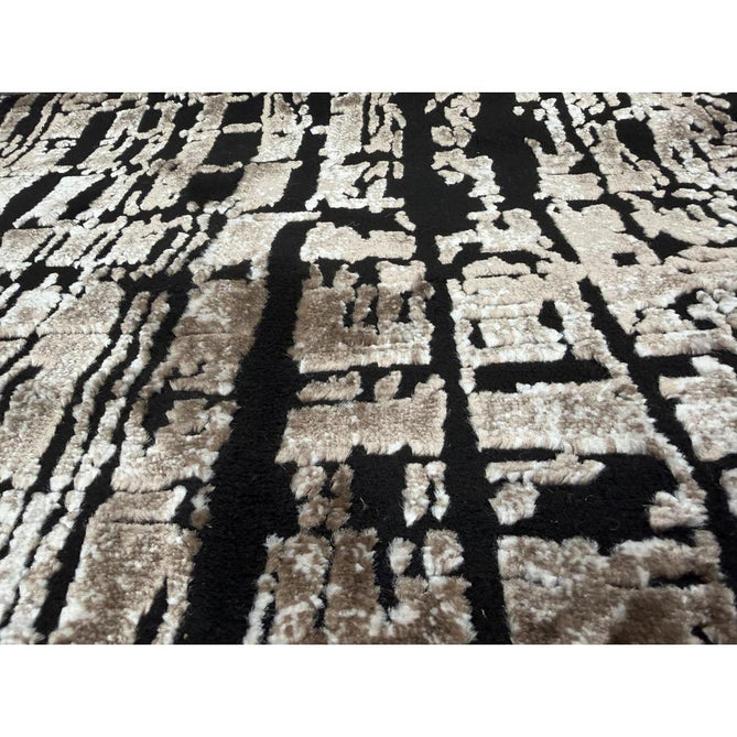 Belgravia Nexus BLG03 Modern Abstract Distressed Grid Metallic Shimmer Soft Textured Hi-Lo Polyblend Short Pile Warm Mocha/Taupe/Ivory/Charcoal/Stone Grey/Sand Rug