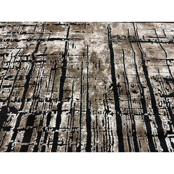 Belgravia Nexus BLG03 Modern Abstract Distressed Grid Metallic Shimmer Soft Textured Hi-Lo Polyblend Short Pile Warm Mocha/Taupe/Ivory/Charcoal/Stone Grey/Sand Rug