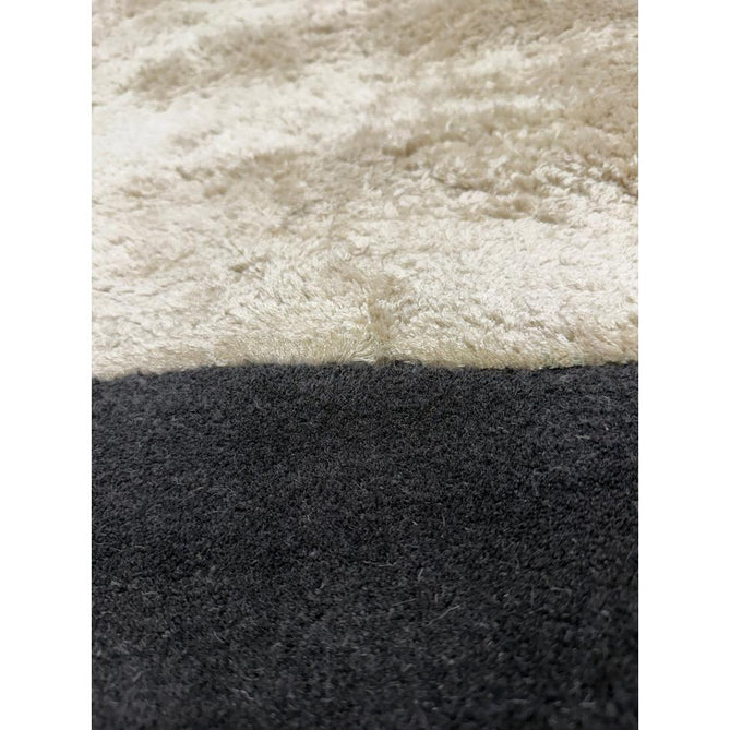 Matrix MAX104 Signature Modern Abstract Hand-Woven High-Density Soft Textured Shimmer Wool & Viscose Blend Burnt Ochre/Off White/Champagne Beige/Deep Charcoal Rug