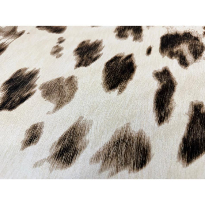 Faux Leopard Print Animal Skin Lightweight Printed Polyester Flatweave Ivory/Beige/Taupe Brown Rug