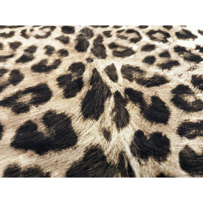 Faux Leopard Print Animal Skin Lightweight Printed Polyester Flatweave Ivory/Beige/Taupe Brown Rug