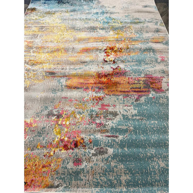 Celestial CES02 Modern Abstract Ribbed Texture Durable Low Profile Short Pile Sealife Rug