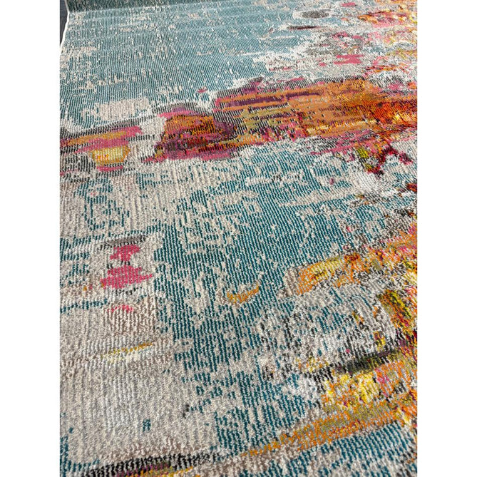 Celestial CES02 Modern Abstract Ribbed Texture Durable Low Profile Short Pile Sealife Rug