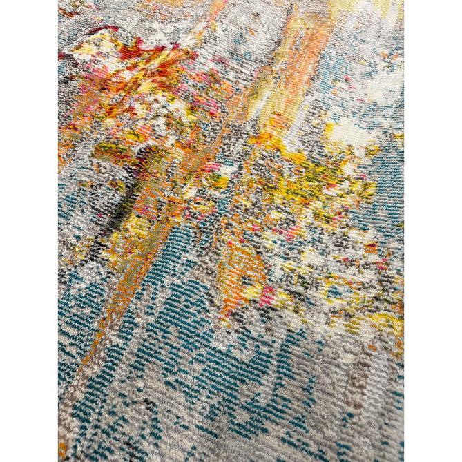 Celestial CES02 Modern Abstract Ribbed Texture Durable Low Profile Short Pile Sealife Rug