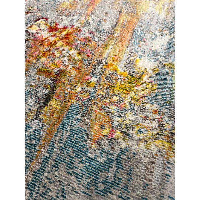 Celestial CES02 Modern Abstract Ribbed Texture Durable Low Profile Short Pile Sealife Rug