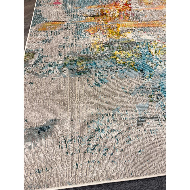 Celestial CES02 Modern Abstract Ribbed Texture Durable Low Profile Short Pile Sealife Rug