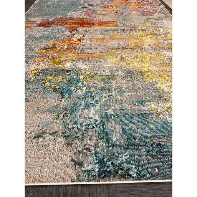 Celestial CES02 Modern Abstract Ribbed Texture Durable Low Profile Short Pile Sealife Rug