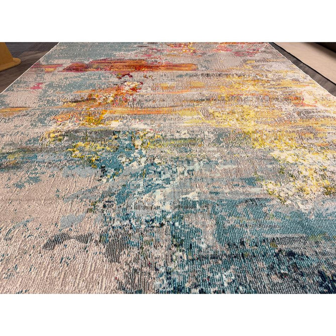 Celestial CES02 Modern Abstract Ribbed Texture Durable Low Profile Short Pile Sealife Rug