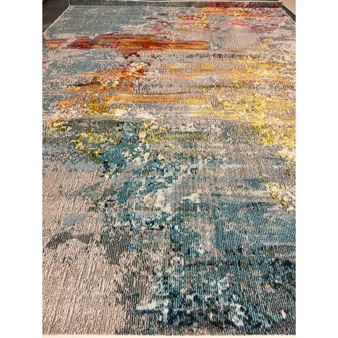 Celestial CES02 Modern Abstract Ribbed Texture Durable Low Profile Short Pile Sealife Rug