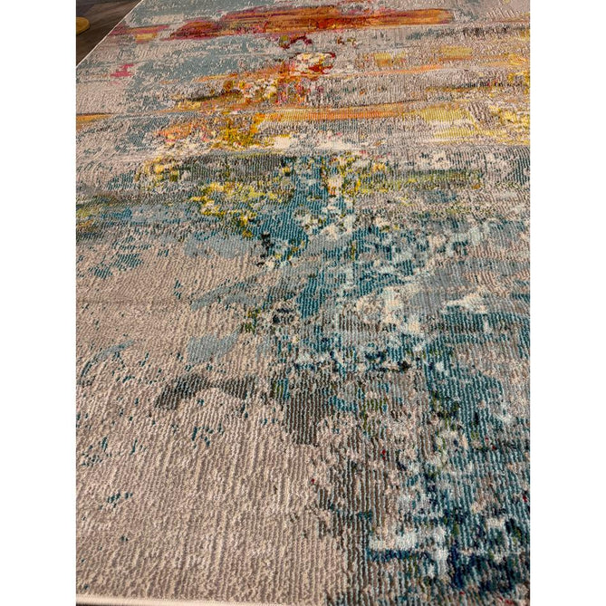 Celestial CES02 Modern Abstract Ribbed Texture Durable Low Profile Short Pile Sealife Rug