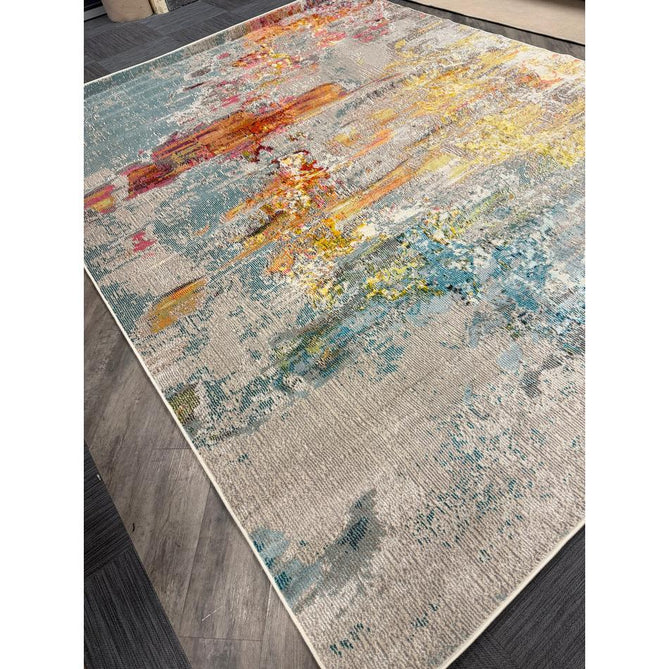 Celestial CES02 Modern Abstract Ribbed Texture Durable Low Profile Short Pile Sealife Rug