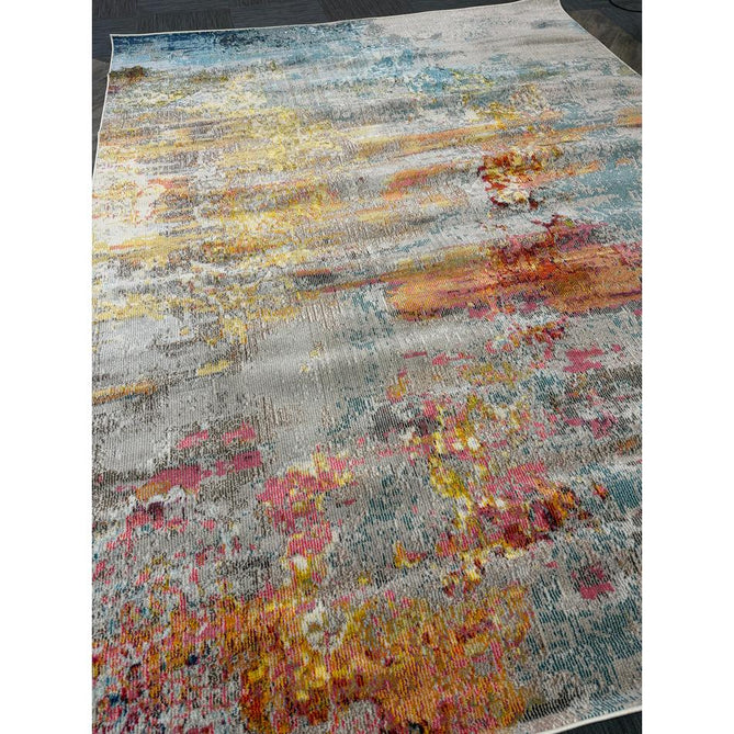 Celestial CES02 Modern Abstract Ribbed Texture Durable Low Profile Short Pile Sealife Rug