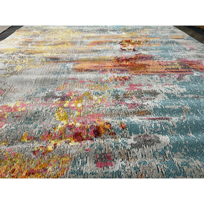 Celestial CES02 Modern Abstract Ribbed Texture Durable Low Profile Short Pile Sealife Rug