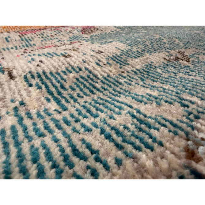 Celestial CES02 Modern Abstract Ribbed Texture Durable Low Profile Short Pile Sealife Rug