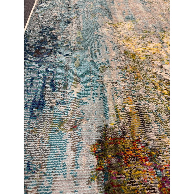 Celestial CES02 Modern Abstract Ribbed Texture Durable Low Profile Short Pile Sealife Rug