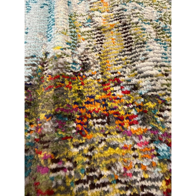 Celestial CES02 Modern Abstract Ribbed Texture Durable Low Profile Short Pile Sealife Rug