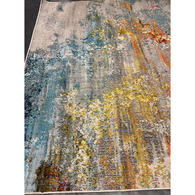 Celestial CES02 Modern Abstract Ribbed Texture Durable Low Profile Short Pile Sealife Rug