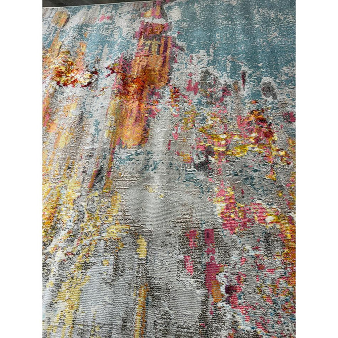 Celestial CES02 Modern Abstract Ribbed Texture Durable Low Profile Short Pile Sealife Rug