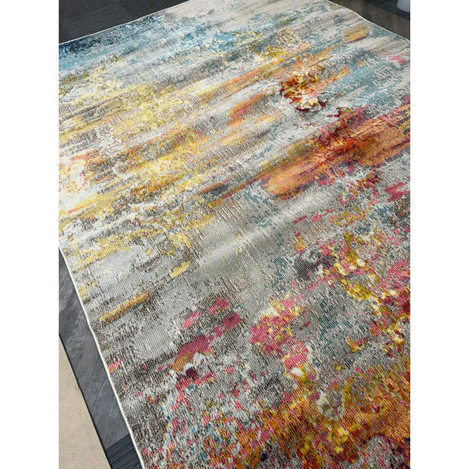 Celestial CES02 Modern Abstract Ribbed Texture Durable Low Profile Short Pile Sealife Rug