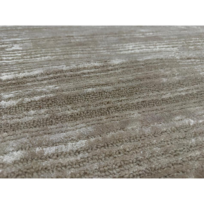 Henley Modern Plain Subtle Irregular Lines Metallic Shimmer Hand-Woven Textured Hi-Low Loop Pile Wool&Viscose Blend Sand Rug