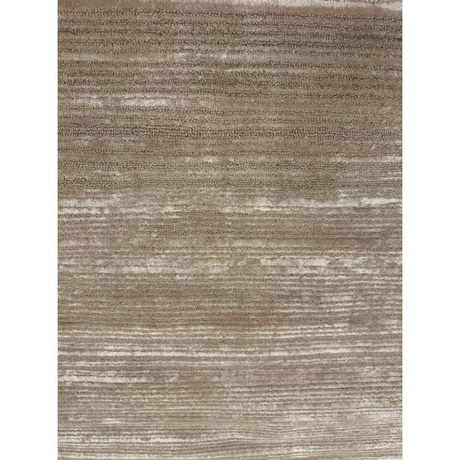Henley Modern Plain Subtle Irregular Lines Metallic Shimmer Hand-Woven Textured Hi-Low Loop Pile Wool&Viscose Blend Sand Rug