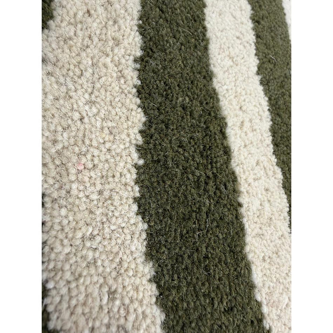 Reef RF30 Curve Modern Geometric Hand-Woven Wool Forest Green/Cream Rug