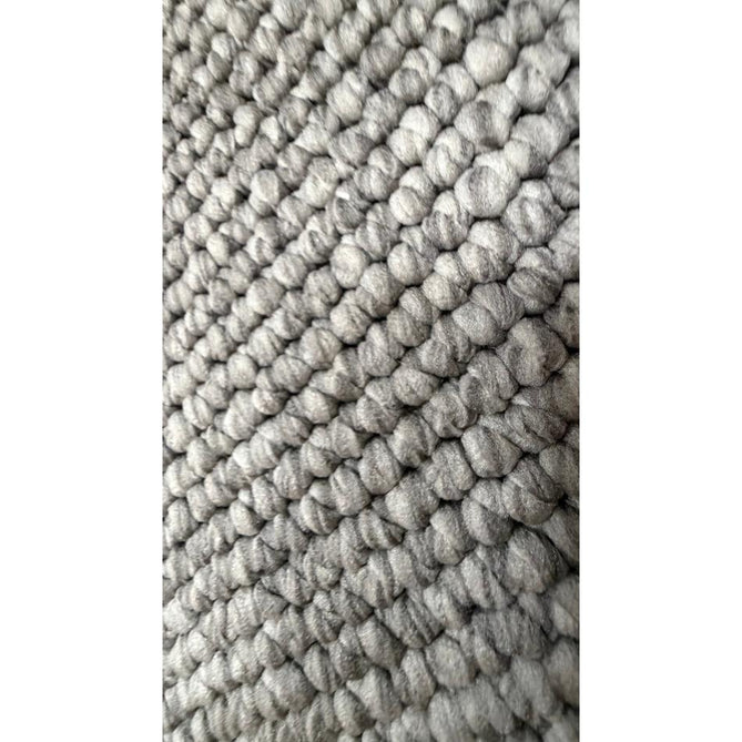 Boucle E6403 Modern Plain Textured Beaded Boucle Pile Soft-Touch Polyester Flatweave Grey Rug
