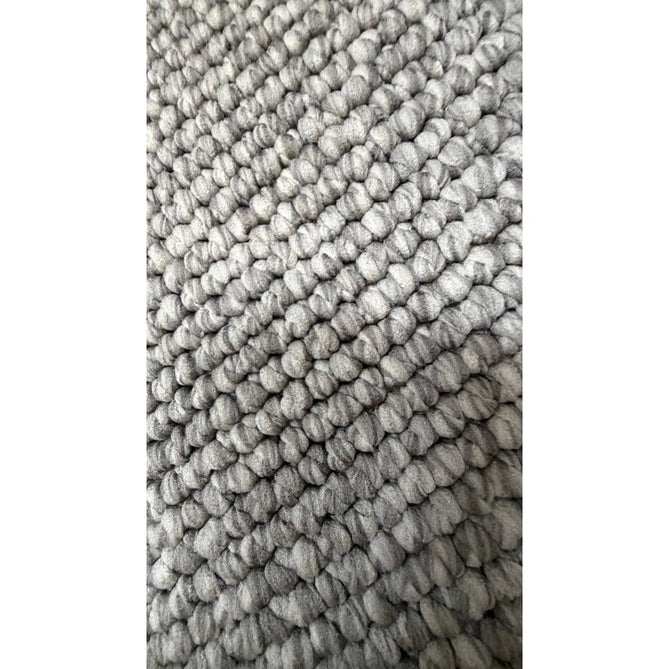 Boucle E6403 Modern Plain Textured Beaded Boucle Pile Soft-Touch Polyester Flatweave Grey Rug