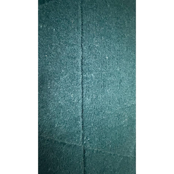 Kasbah KB2025 Modern Plain Geometric Hand-Carved Block Lines Wool Dark Teal Rug