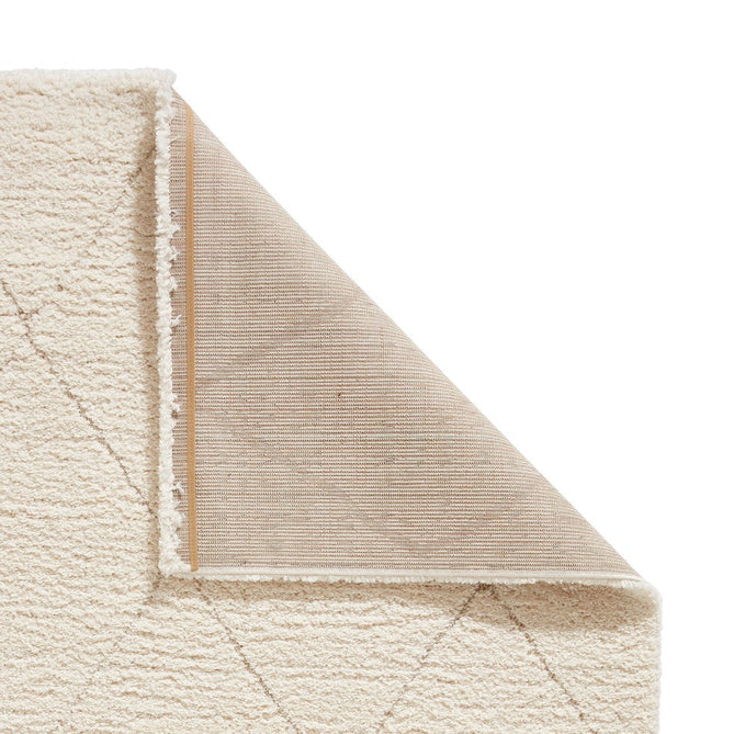 Ideal Shaggy 80260 Modern Plain Berber Textured Soft-Touch Carved Boho Shaggy Cream Rug 120 x 170 cm-Rug Love-Rug Love - The Most Loved Rug Store