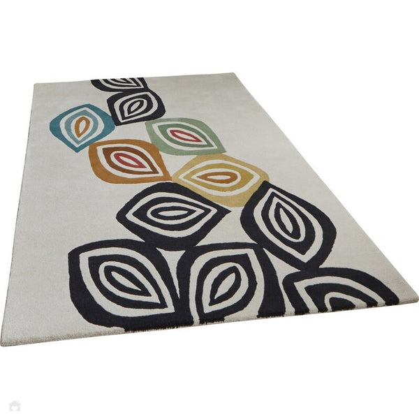 Inaluxe Modern Abstract Designer Wool Colour Fall IX05 Beige/Black ...