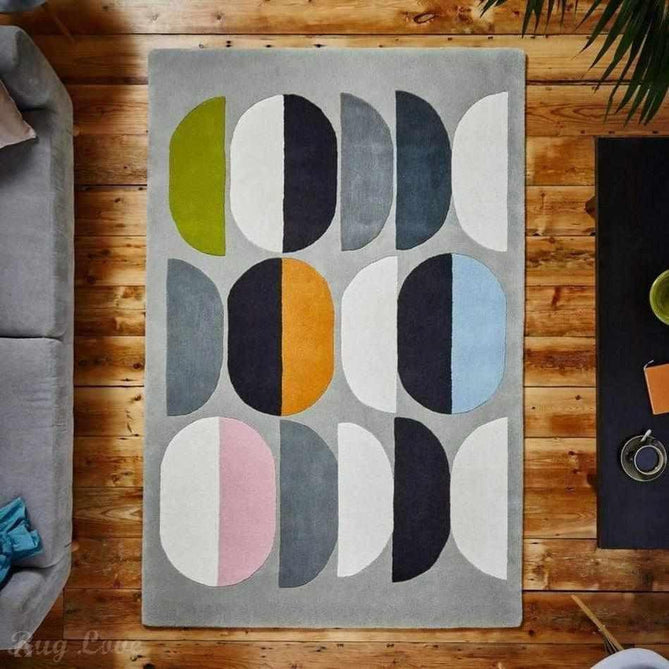 Inaluxe Modern Abstract Designer Wool Composition IX06 Grey/Multicolour Rug-Think Rugs-Rug Love - The Most Loved Rug Store
