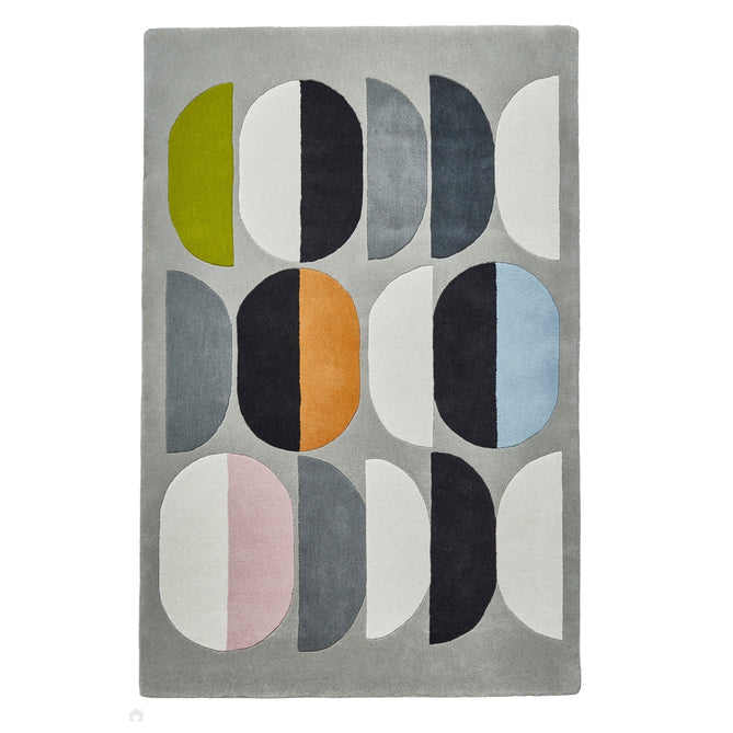 Inaluxe Modern Abstract Designer Wool Composition IX06 Grey/Multicolour Rug-Think Rugs-Rug Love - The Most Loved Rug Store