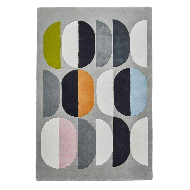 Inaluxe Modern Abstract Designer Wool Composition IX06 Grey/Multicolour Rug-Think Rugs-Rug Love - The Most Loved Rug Store