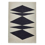 Inaluxe Modern Abstract Designer Wool Crystal Palace IX07 Beige/Black Rug