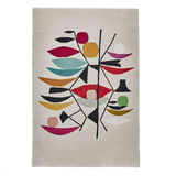 Inaluxe Modern Abstract Designer Wool Shipping News IX10 Beige/Cream/Beige/Black/Red/Blue/Multicolour Rug