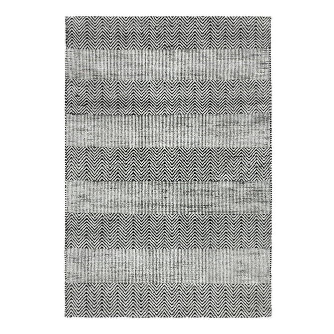Ives Modern Geometric Chevron Zigzag Hand-Woven Jute&Cotton Durable Textured Soft-Touch Flatweave Grey Rug-Asiatic Carpets-Rug Love - The Most Loved Rug Store