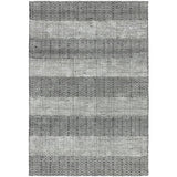Ives Modern Geometric Chevron Zigzag Hand-Woven Jute&Cotton Durable Textured Soft-Touch Flatweave Grey Rug