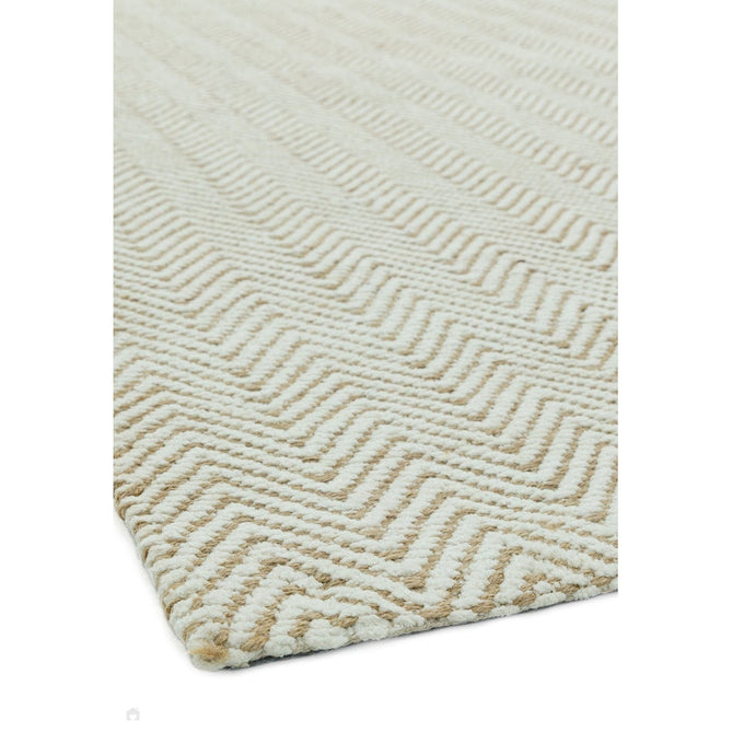 Ives Modern Geometric Chevron Zigzag Hand-Woven Jute&Cotton Durable Textured Soft-Touch Flatweave Natural/Cream Runner-Asiatic Carpets-Rug Love - The Most Loved Rug Store