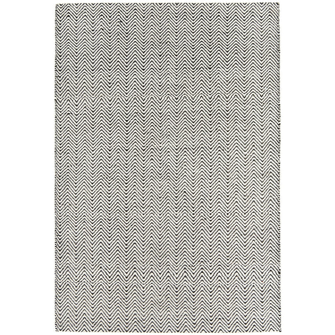 Ives Modern Geometric Chevron Zigzag Hand-Woven Jute&Cotton Durable Textured Soft-Touch Flatweave White/Black Runner-Asiatic Carpets-Rug Love - The Most Loved Rug Store