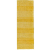 Ives Modern Geometric Chevron Zigzag Hand-Woven Jute&Cotton Durable Textured Soft-Touch Flatweave Yellow Runner
