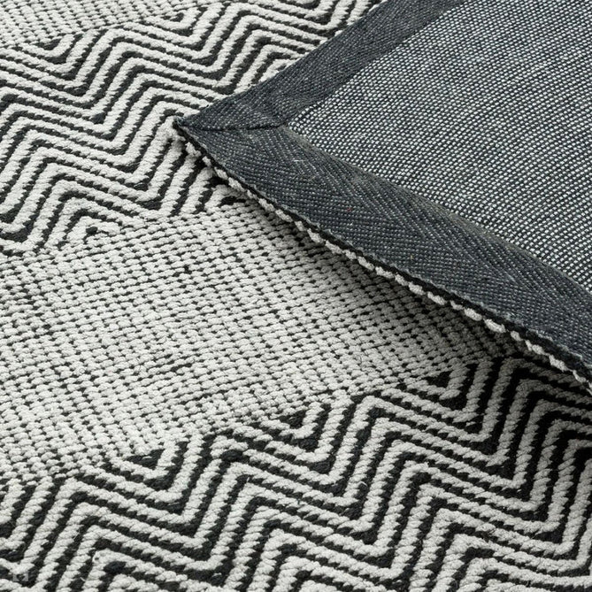 Ives Modern Geometric Chevron Zigzag Stripe Hand-Woven Jute&Cotton Durable Textured Soft-Touch Flatweave Grey/Charcoal Rug-Asiatic Carpets-Rug Love - The Most Loved Rug Store