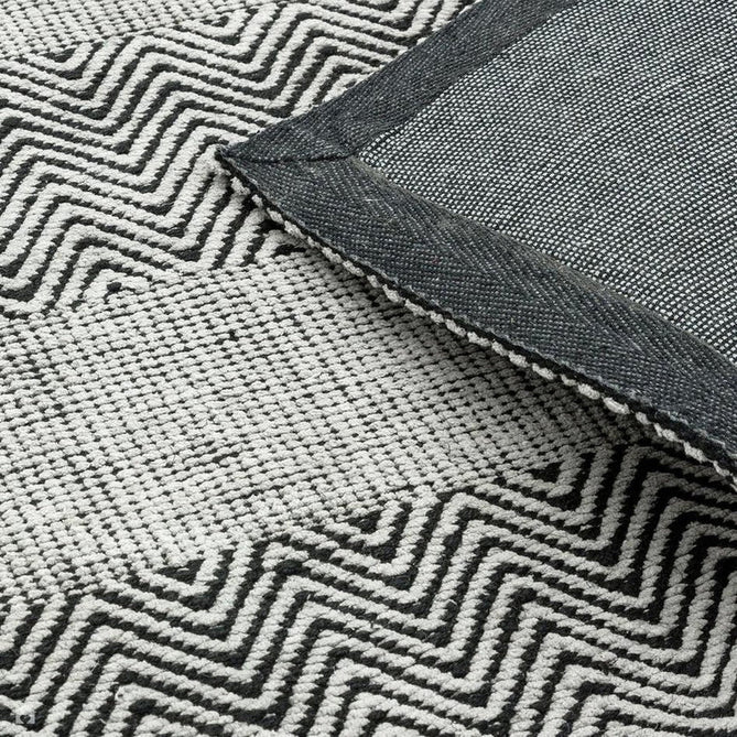 Ives Modern Geometric Chevron Zigzag Stripe Hand-Woven Jute&Cotton Durable Textured Soft-Touch Flatweave Grey/Charcoal Runner-Asiatic Carpets-Rug Love - The Most Loved Rug Store
