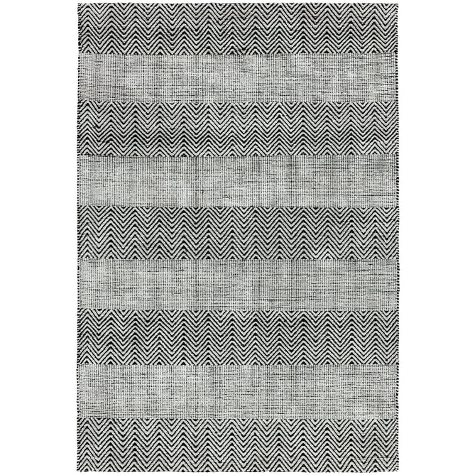 Ives Modern Geometric Chevron Zigzag Stripe Hand-Woven Jute&Cotton Durable Textured Soft-Touch Flatweave Grey/Charcoal Runner-Asiatic Carpets-Rug Love - The Most Loved Rug Store