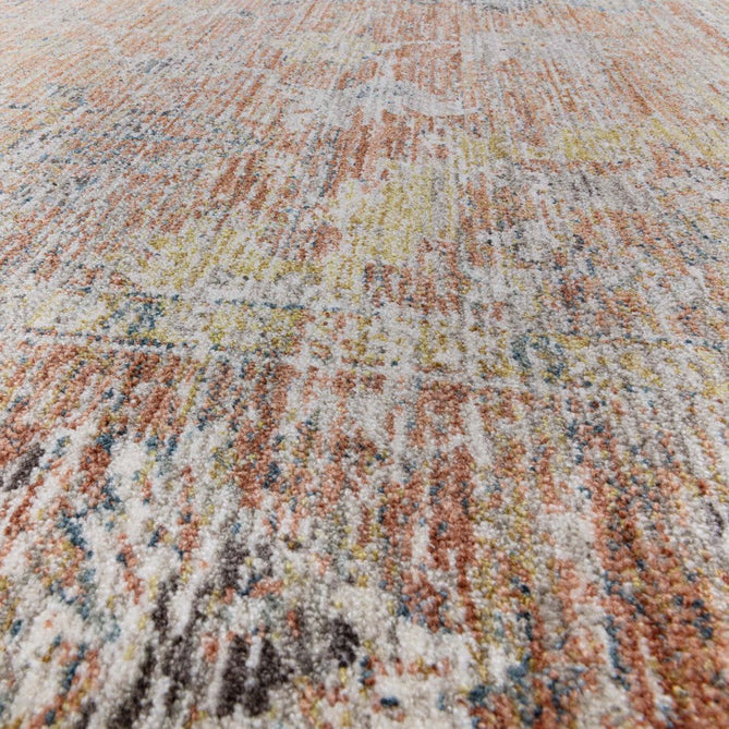 Jasper JA05 Traditional Vintage Distressed Shimmer Floral Heirloom Border Soft-Touch Polyester Low Profile Short Pile Pale Red Rug-Asiatic Carpets-Rug Love - The Most Loved Rug Store