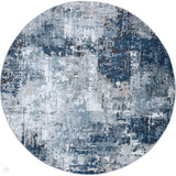 Jolie JLO2300 Modern Abstract Blue/Dark Blue/Beige/Grey/Charcoal/Blue/Black/Peach Flat-Pile Round Rug