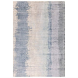 Juno Modern Abstract Tonal Ombre Hand-Woven Textured Shimmer Viscose Flatweave Aquamarine Blue/Grey/Natural Rug