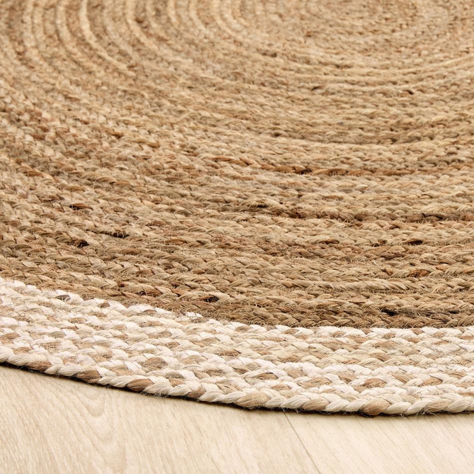 Jute Border Natural White Rug