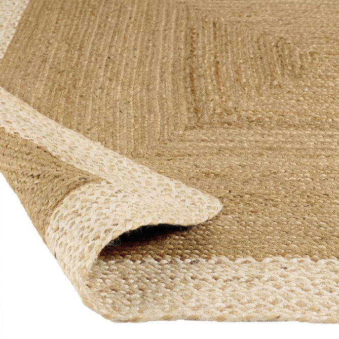 Jute Border Natural White Rug