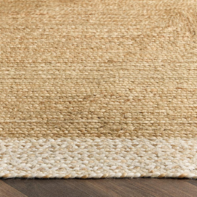 Jute Border Natural White Rug